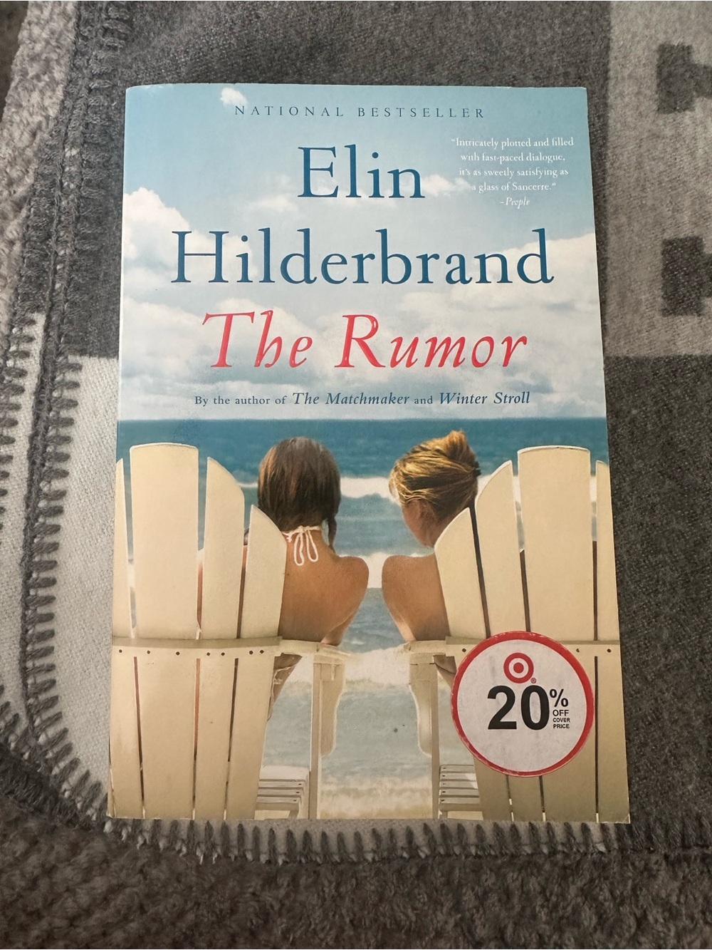 Elin Hilderbrand "The Rumor" Paperback - Beach Cover, Blue & Cream